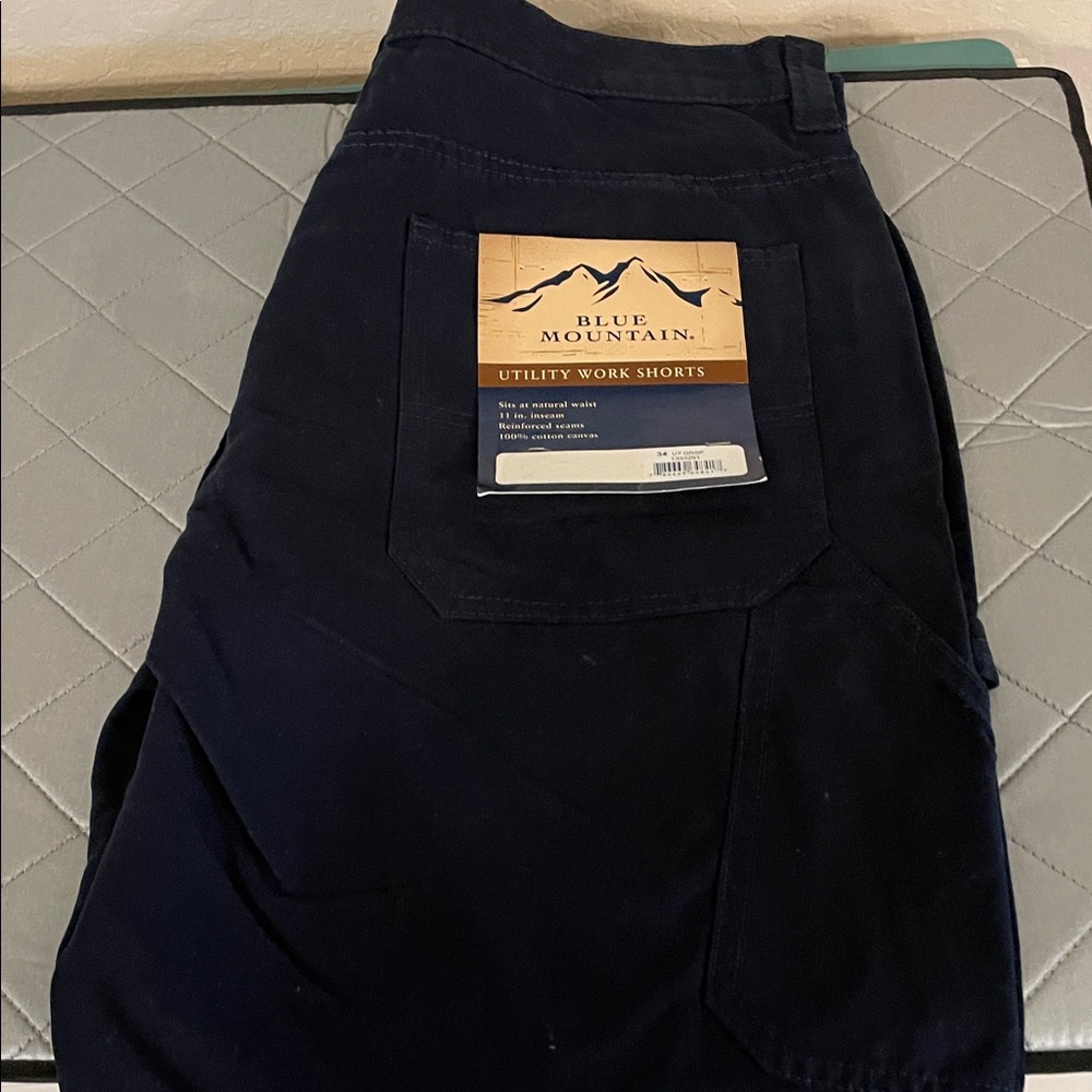 Blue Mountain Men's Navy Cargo Shorts